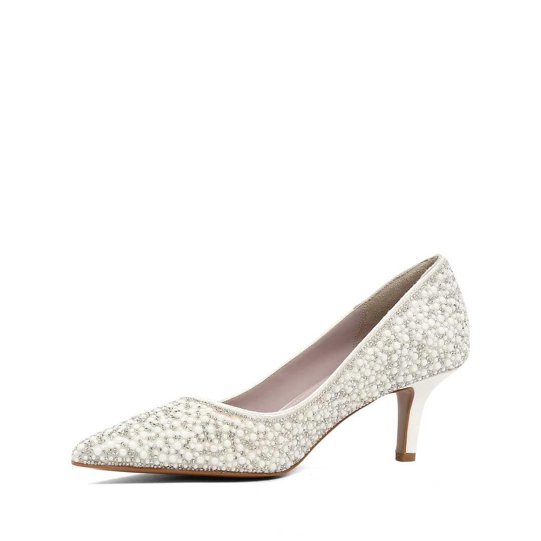 Kadın Sedef Taşlı İnce Topuklu Stiletto