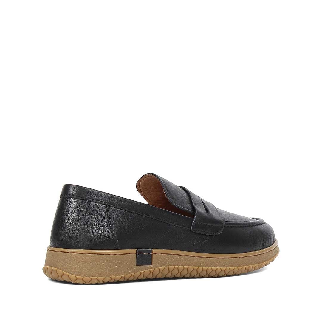 Kadın Siyah Deri Loafer