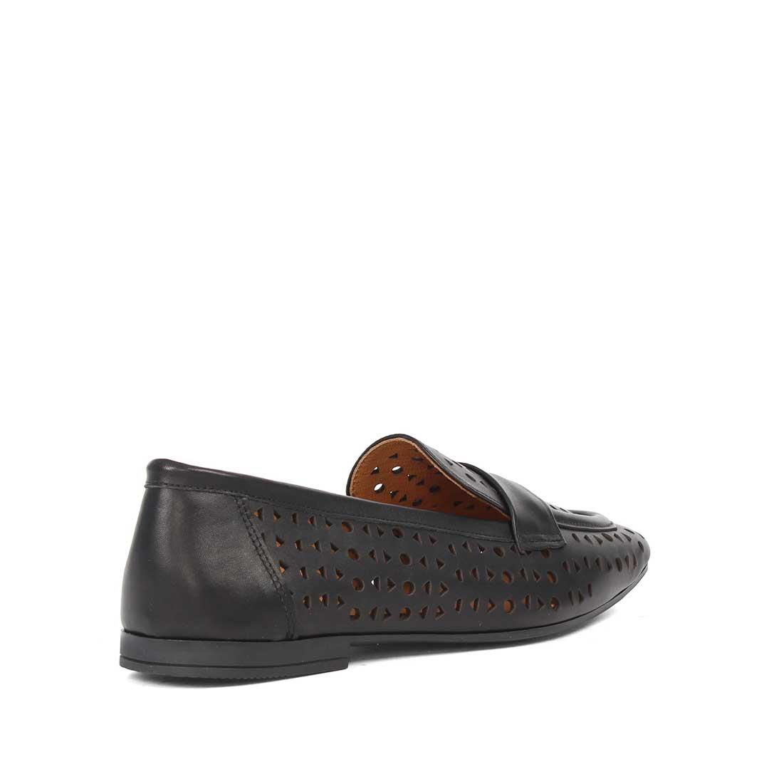 Kadın Siyah Deri Loafer