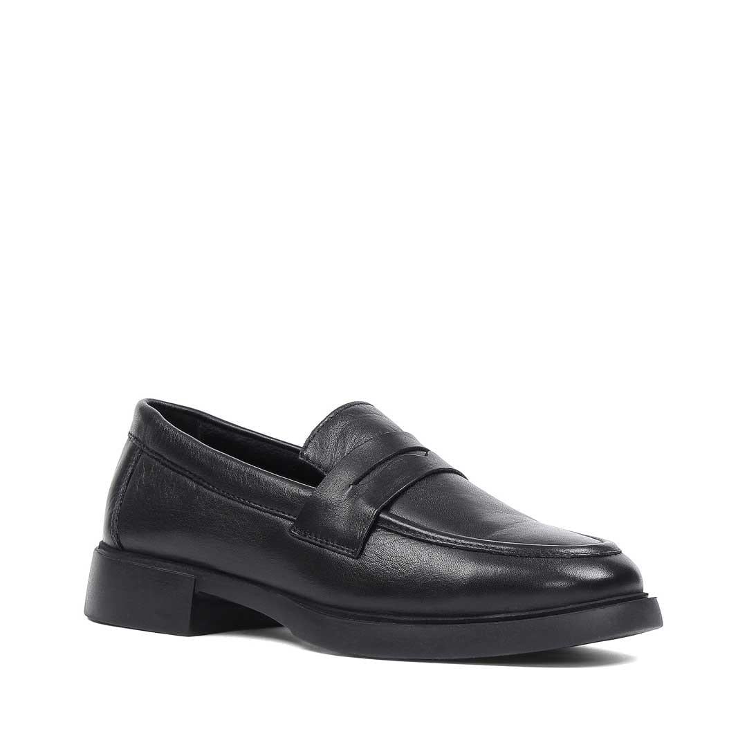 Kadın Siyah Deri Loafer