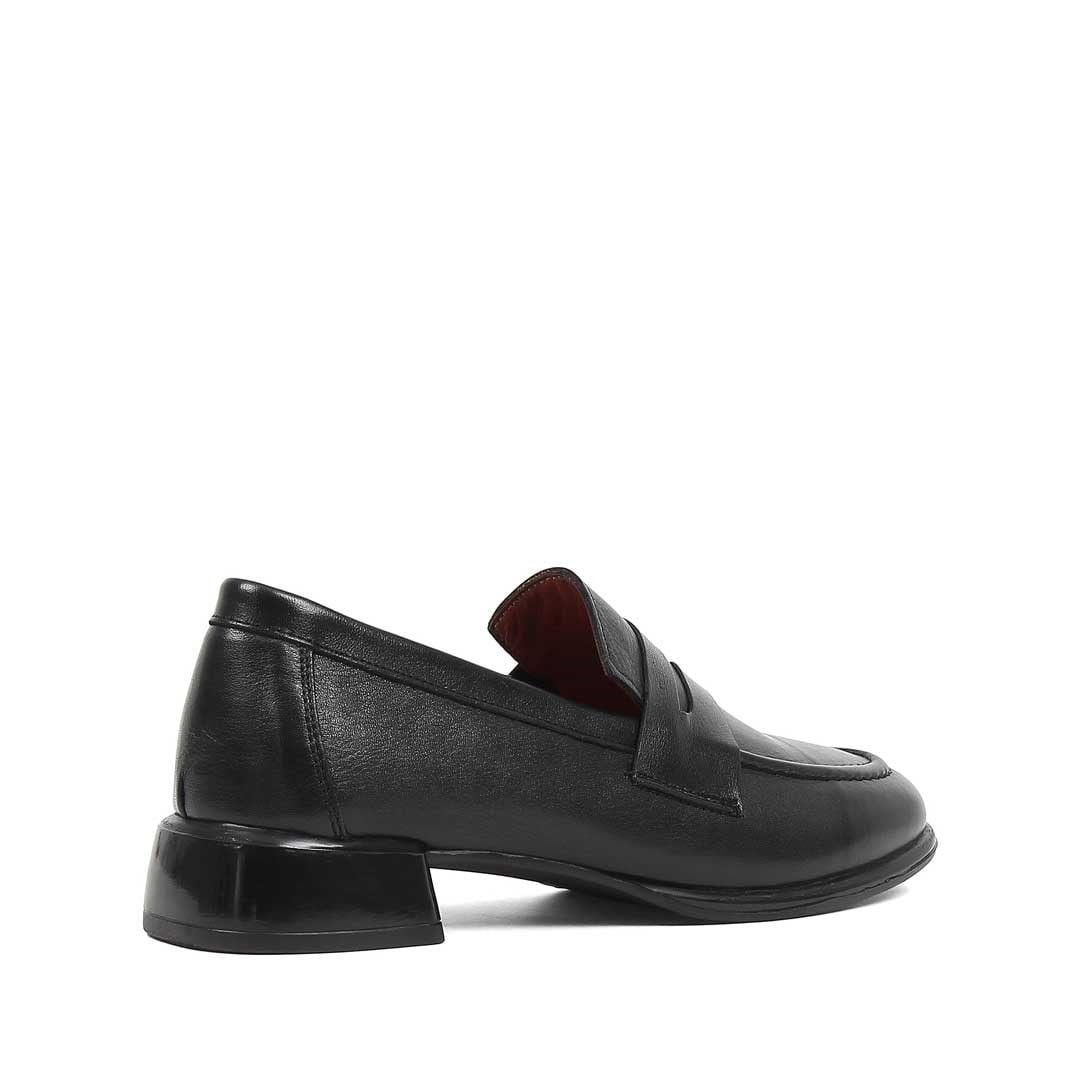 Kadın Siyah Deri Loafer