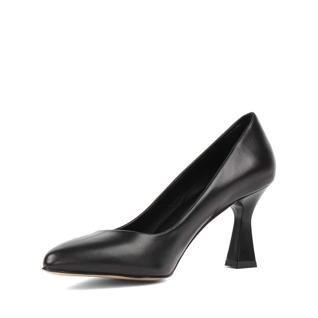 Kadın Siyah İnce Topuklu Deri Stiletto