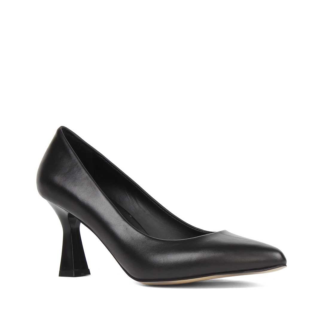 Kadın Siyah İnce Topuklu Deri Stiletto
