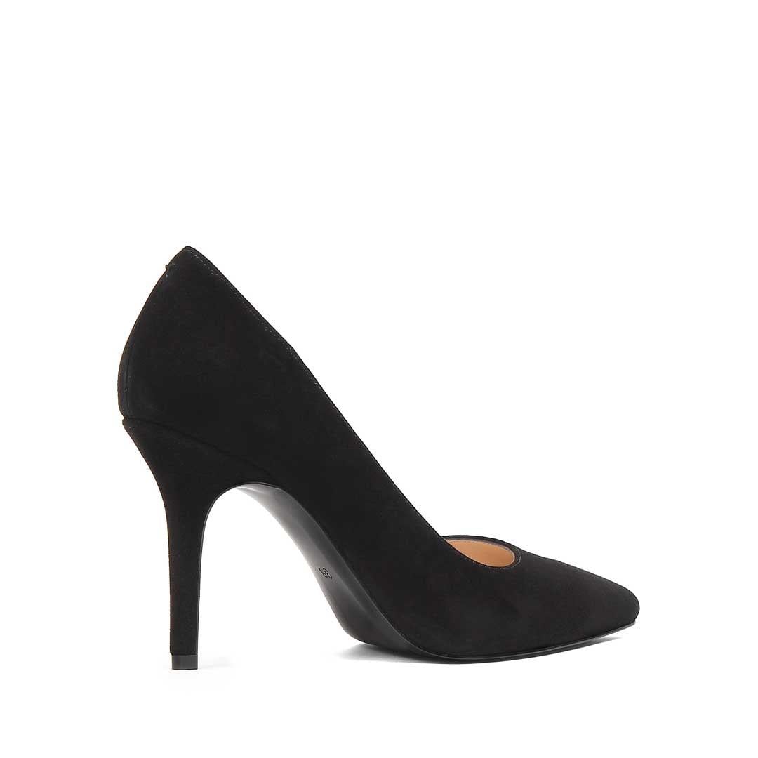 Kadın Siyah İnce Topuklu Süet Deri Stiletto