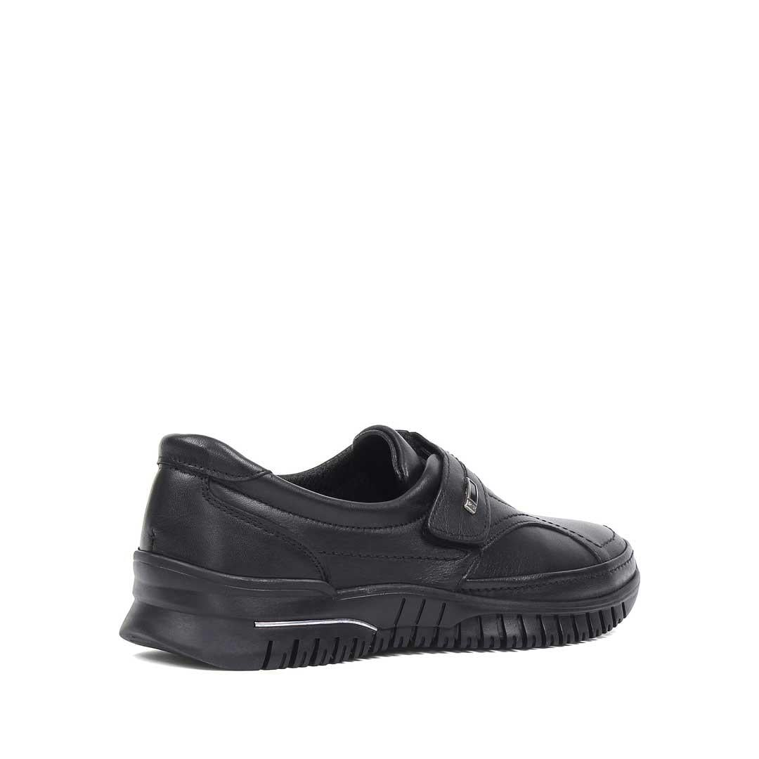 Kadın Siyah Kalın Tabanlı Deri Ayakkabı