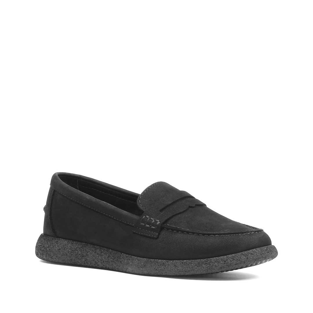 Kadın Siyah Nubuk Deri Loafer