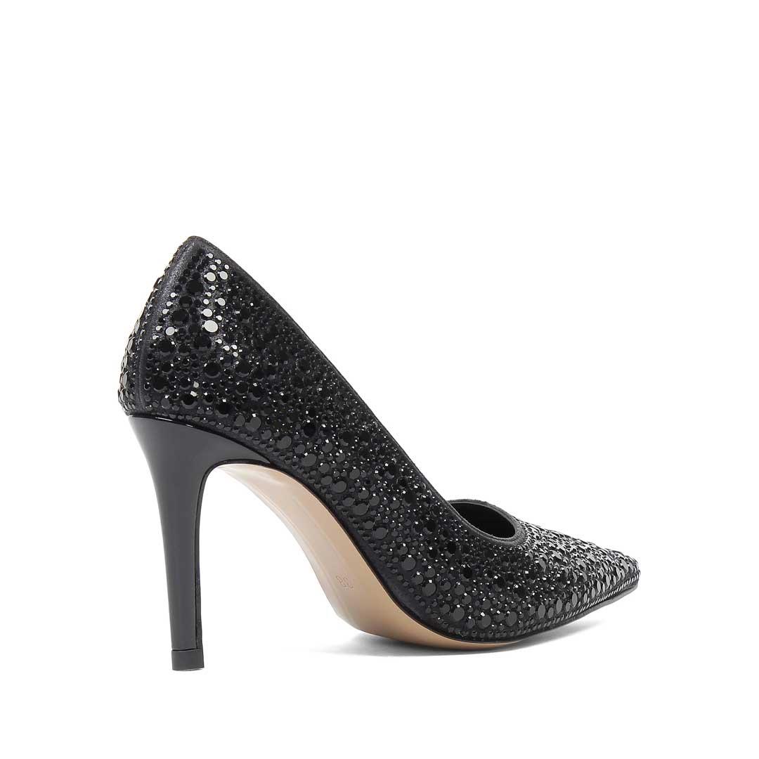 Kadın Siyah Parlak İnce Topuklu Stiletto