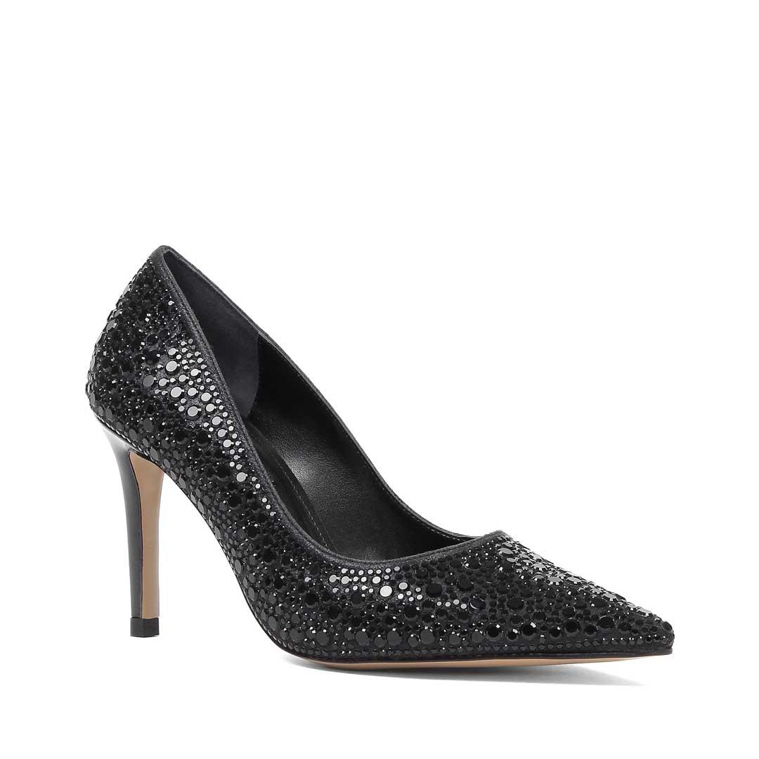 Kadın Siyah Parlak İnce Topuklu Stiletto