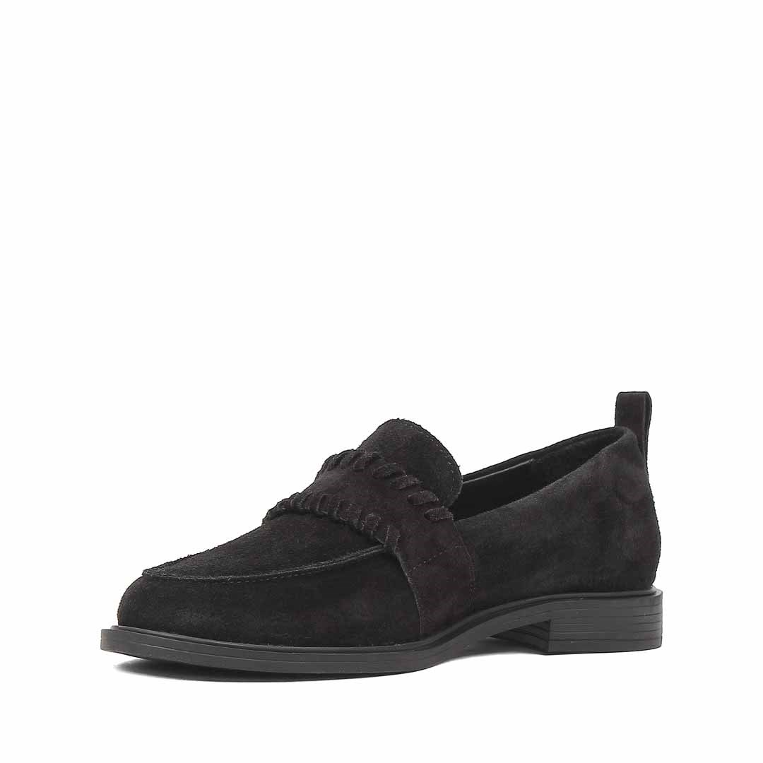 Kadın Siyah Süet Deri Loafer