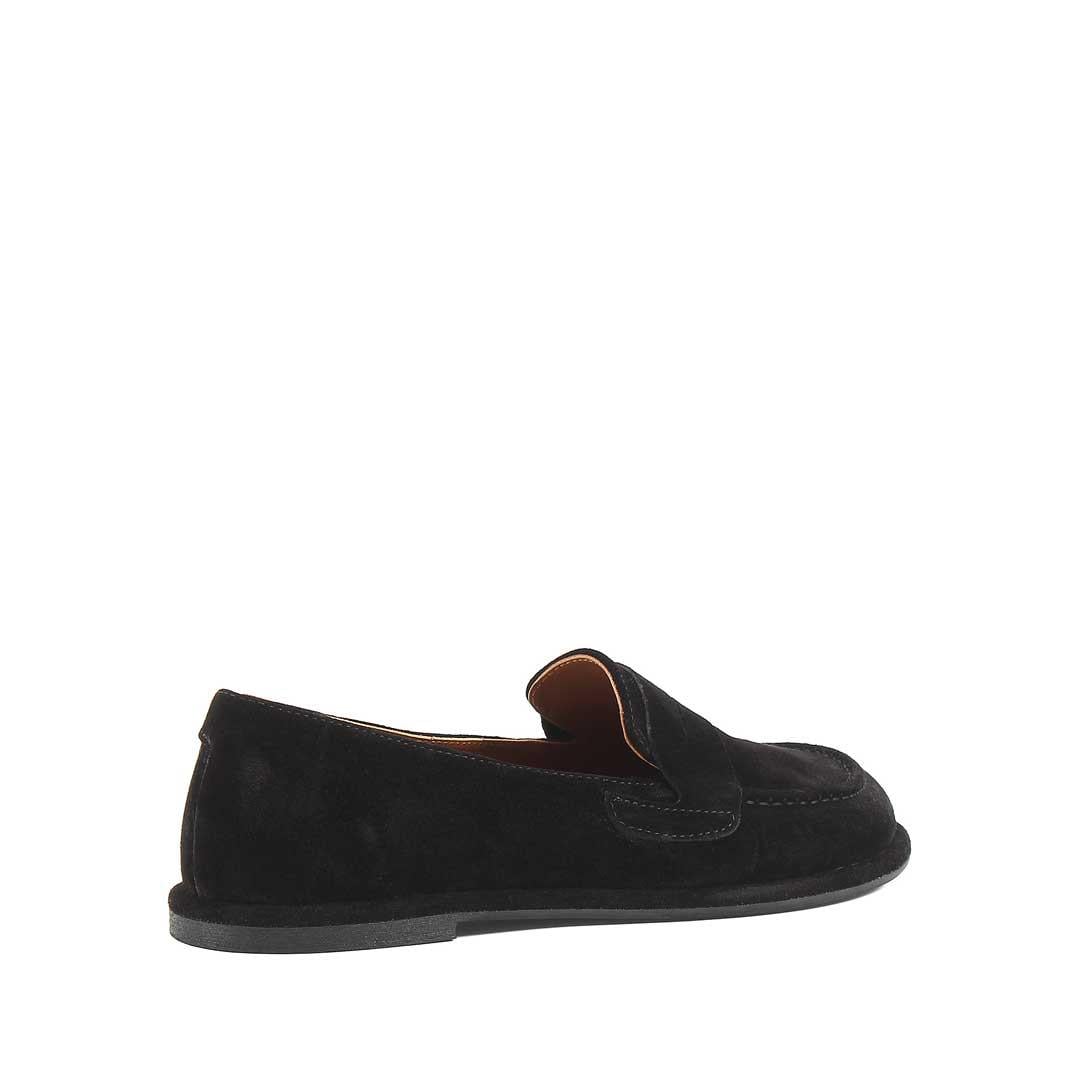Kadın Siyah Süet Deri Loafer
