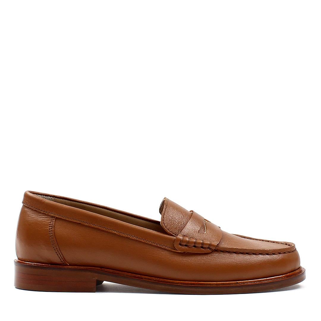 Kadın Taba Deri Loafer