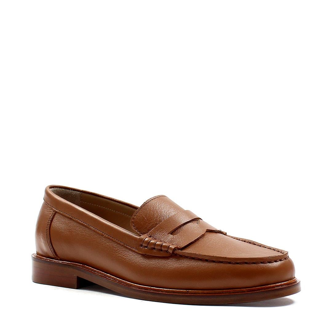 Kadın Taba Deri Loafer