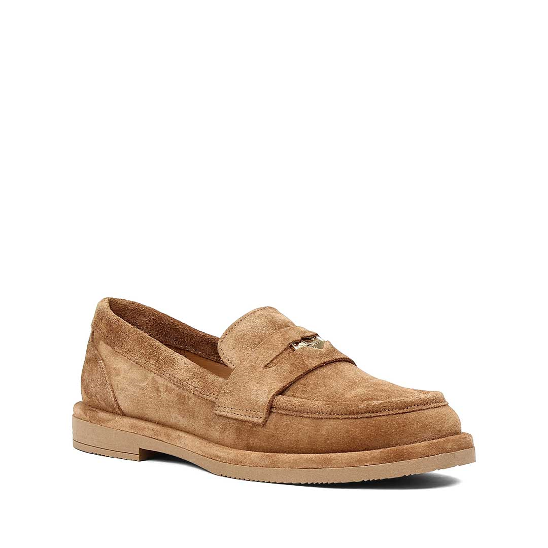 Kadın Taba Süet Deri Loafer