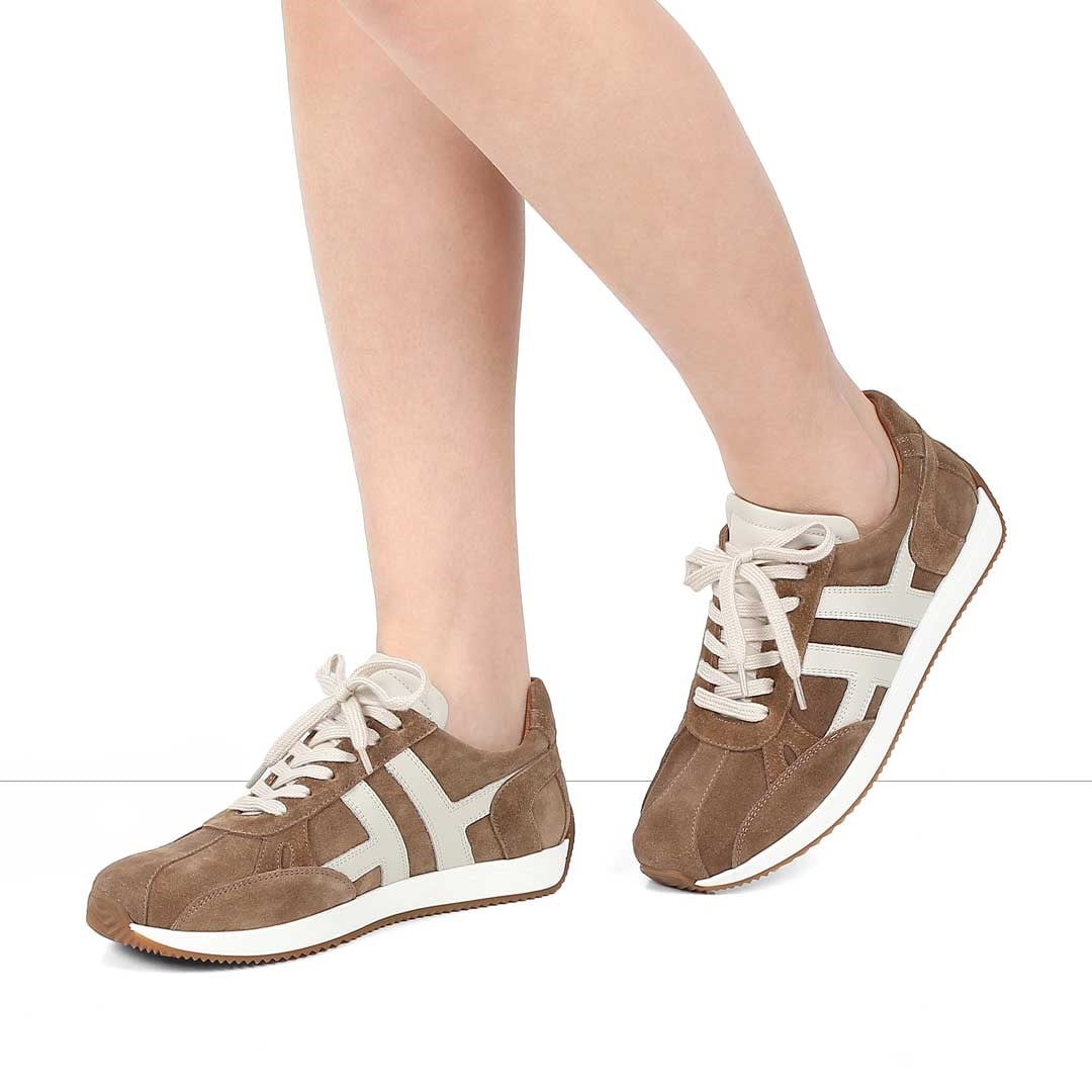 Kadın Vizon Süet Deri Sneaker