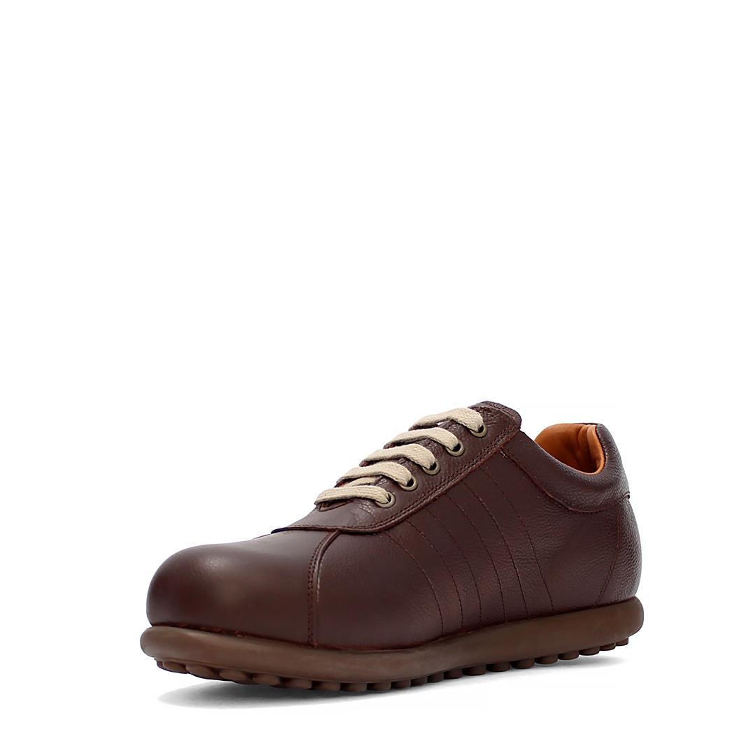 Erkek Kahverengi Bağcıklı Deri Sneaker