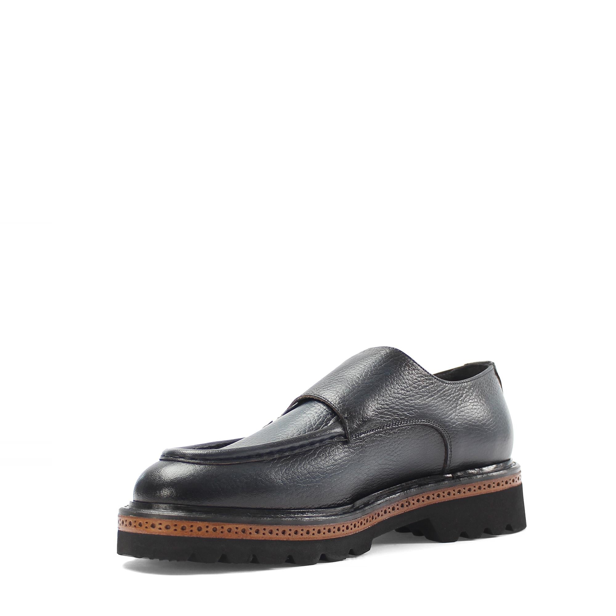 Erkek Lacivert Deri Loafer