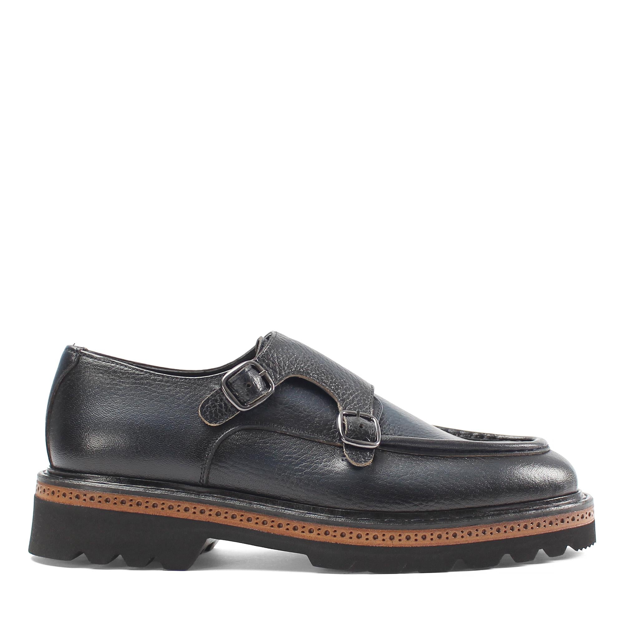 Erkek Lacivert Deri Loafer