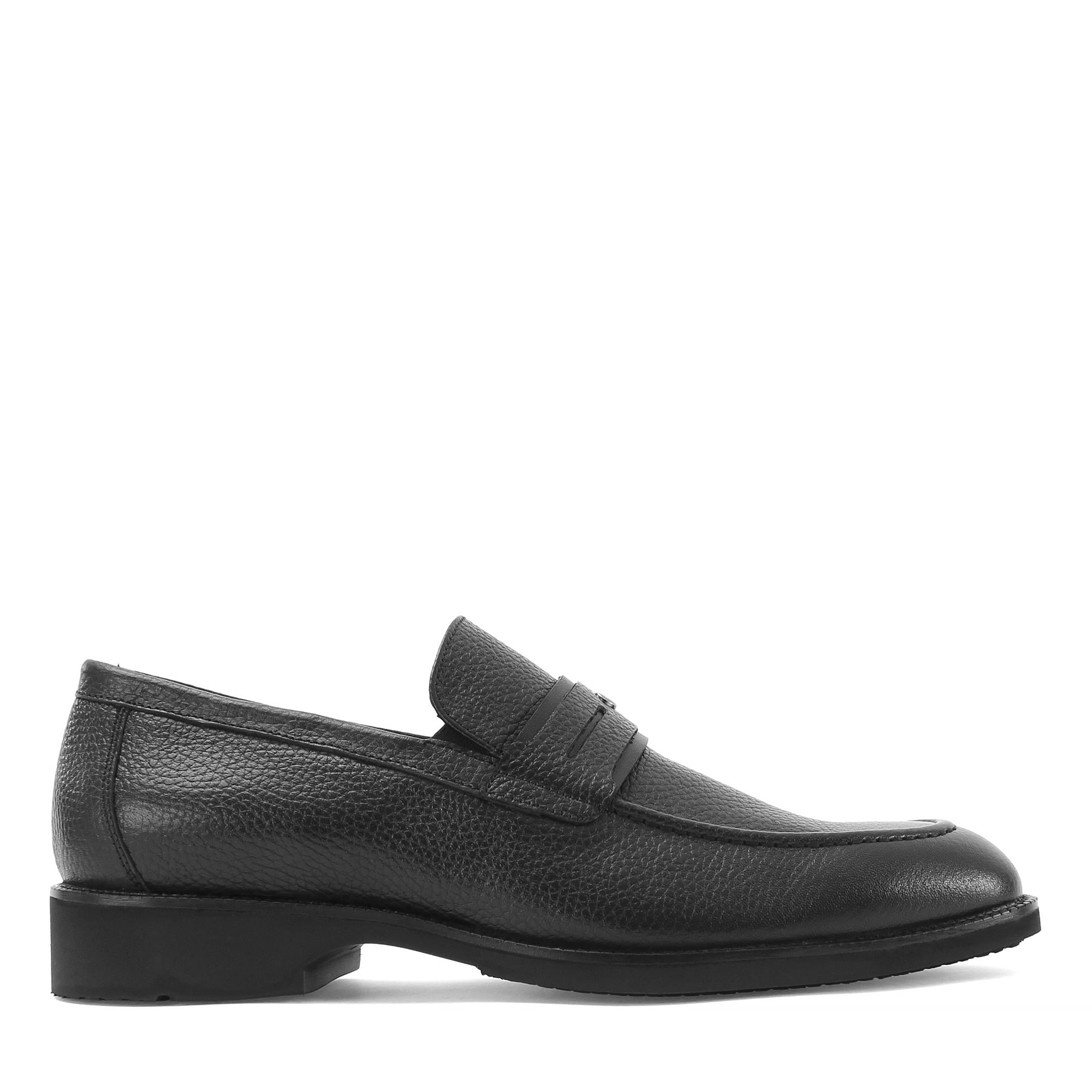 Erkek Siyah Deri Loafer