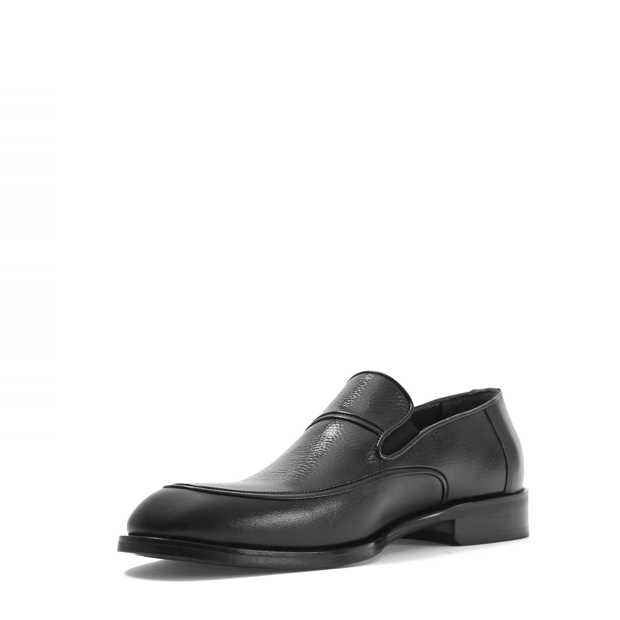 Erkek Siyah Deri Loafer