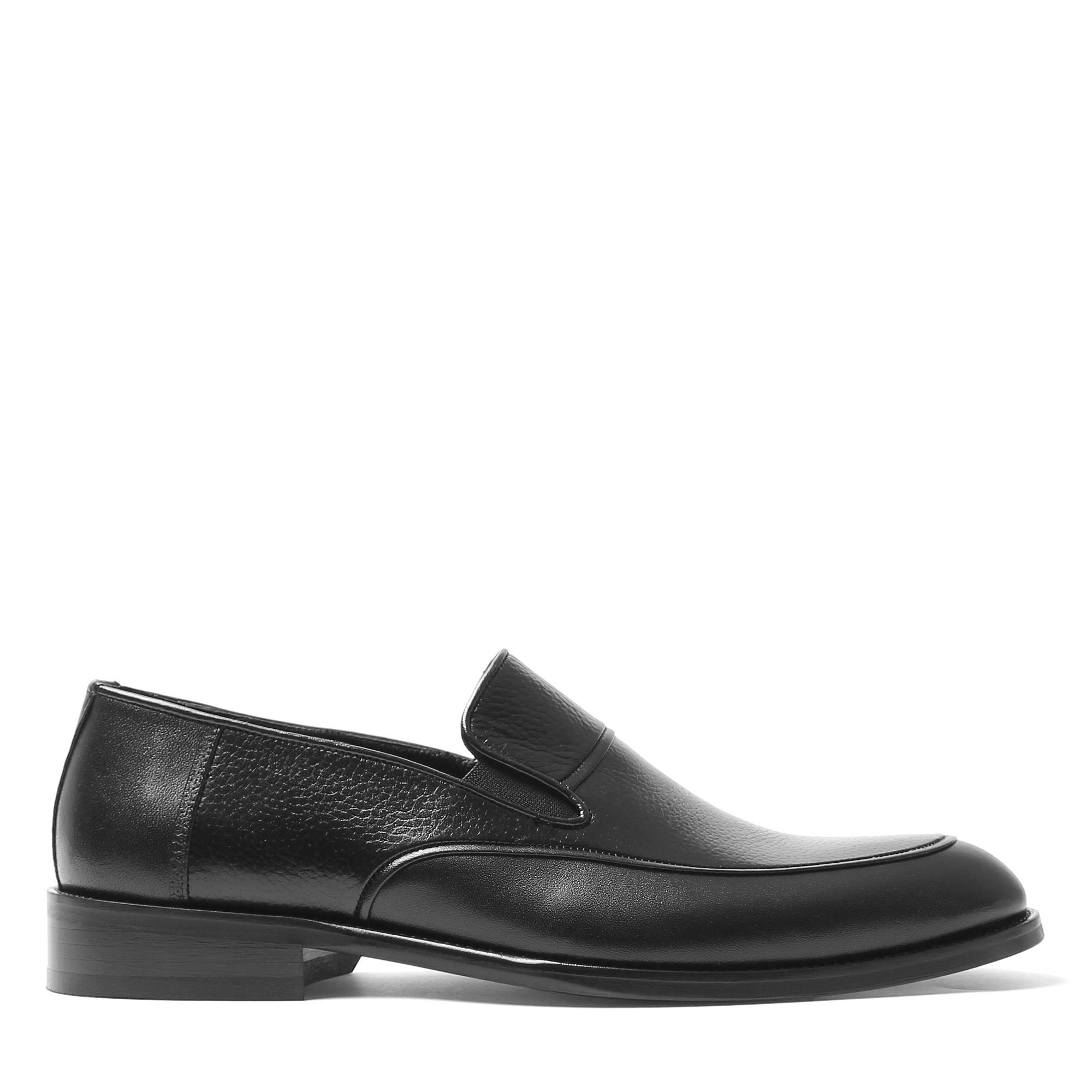 Erkek Siyah Deri Loafer