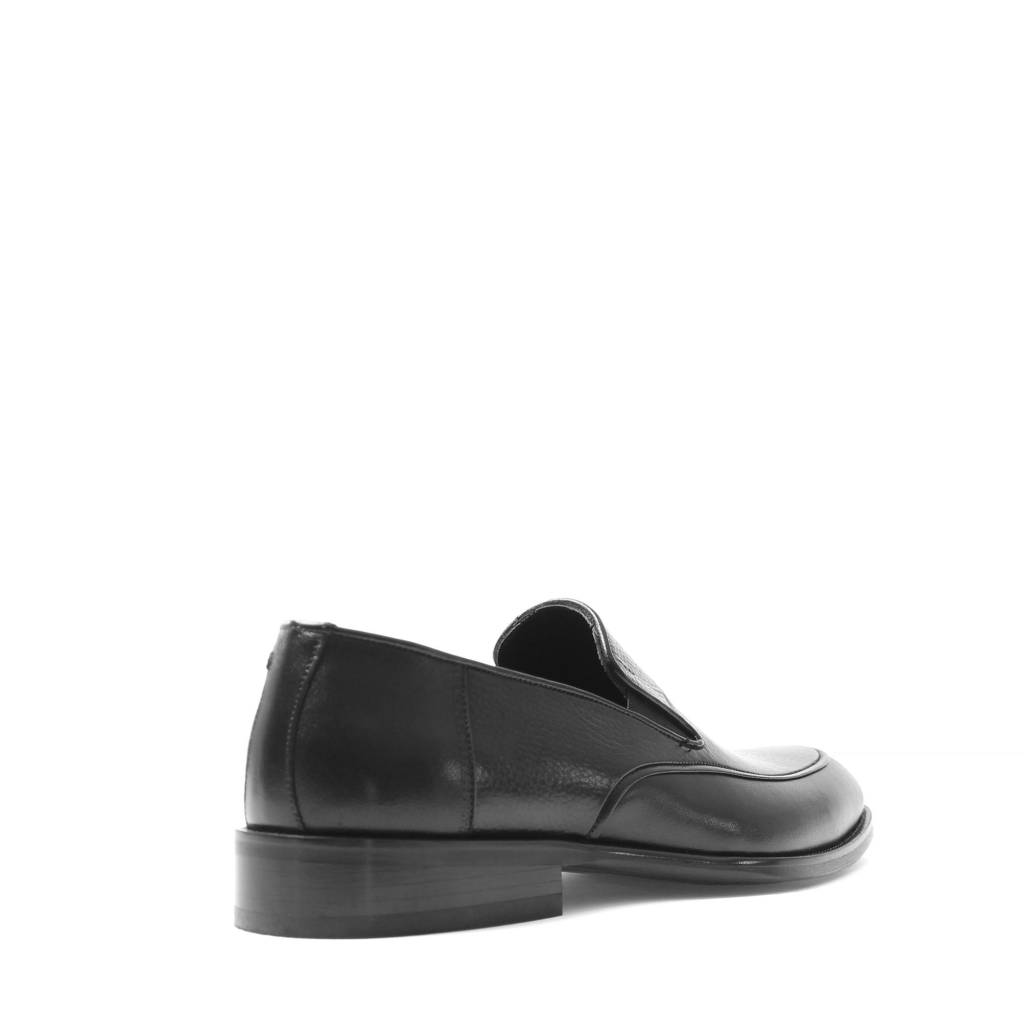 Erkek Siyah Deri Loafer