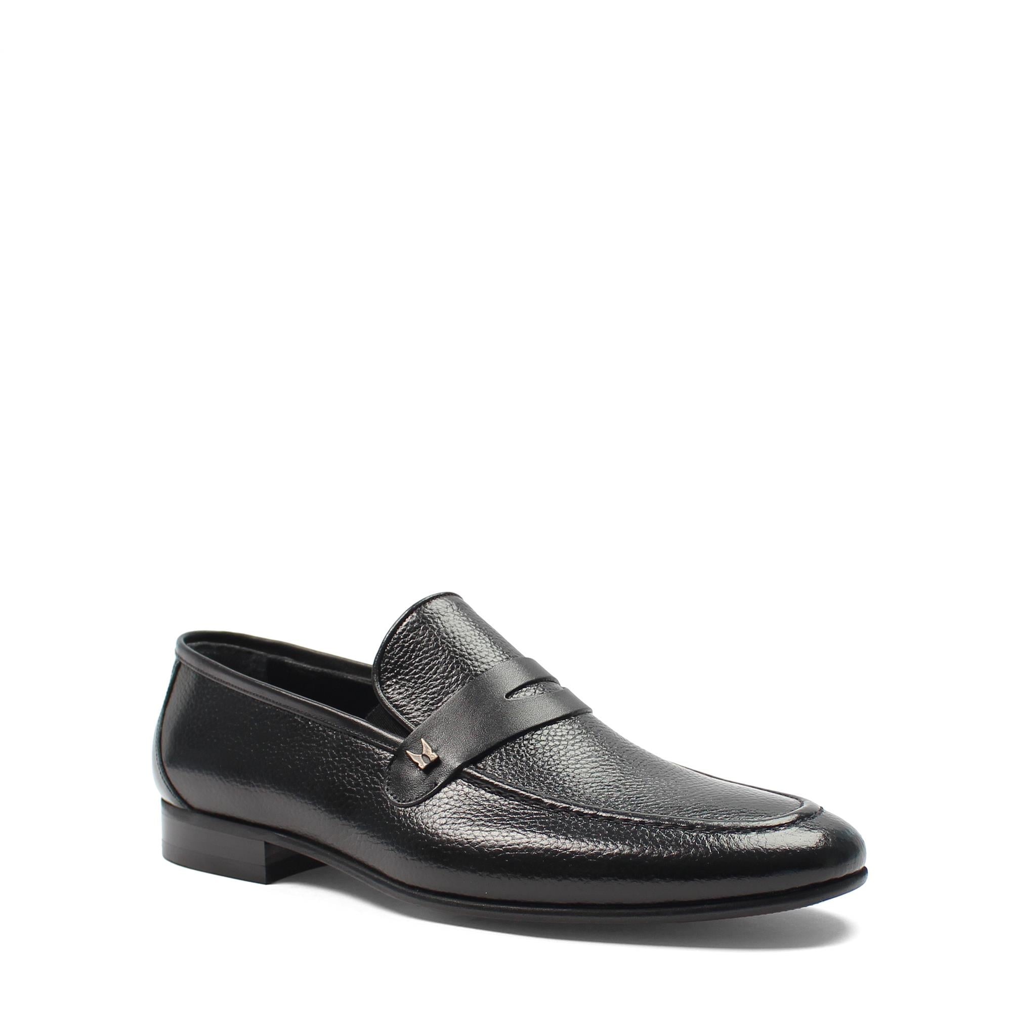 Erkek Siyah Deri Loafer