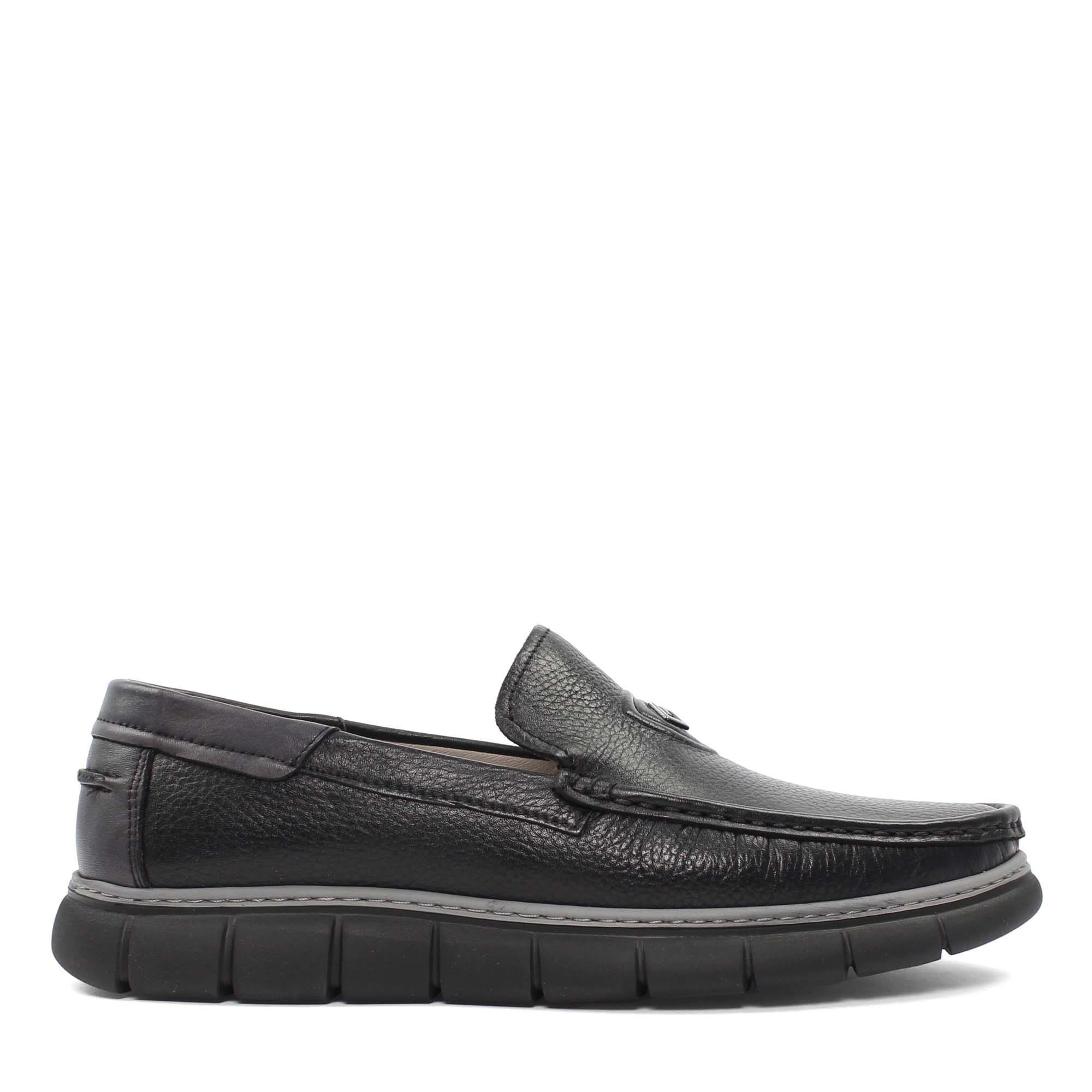 Erkek Siyah Deri Loafer