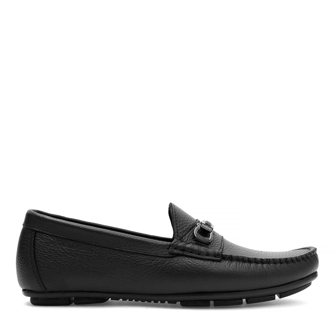 Erkek Siyah Deri Loafer