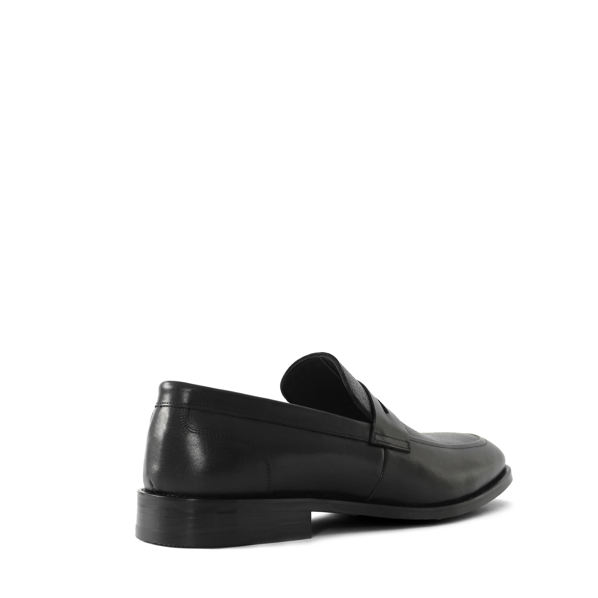 Erkek Siyah Deri Loafer