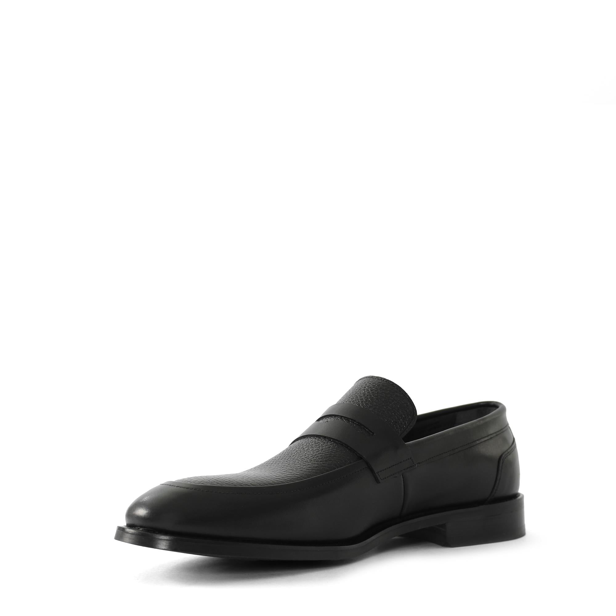 Erkek Siyah Deri Loafer