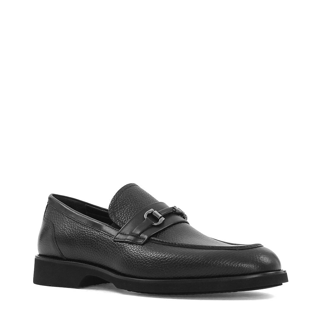 Erkek Siyah Deri Loafer