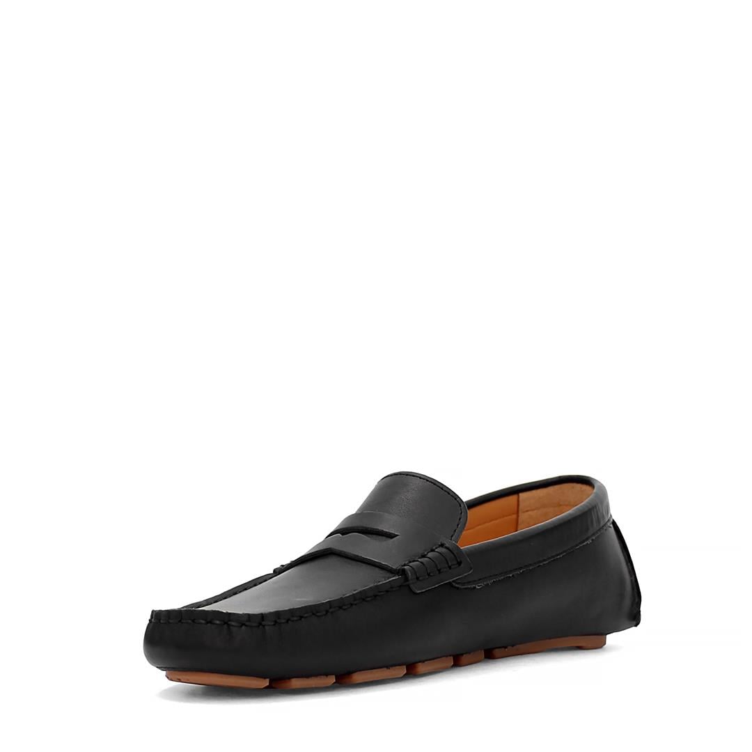Erkek Siyah Deri Loafer