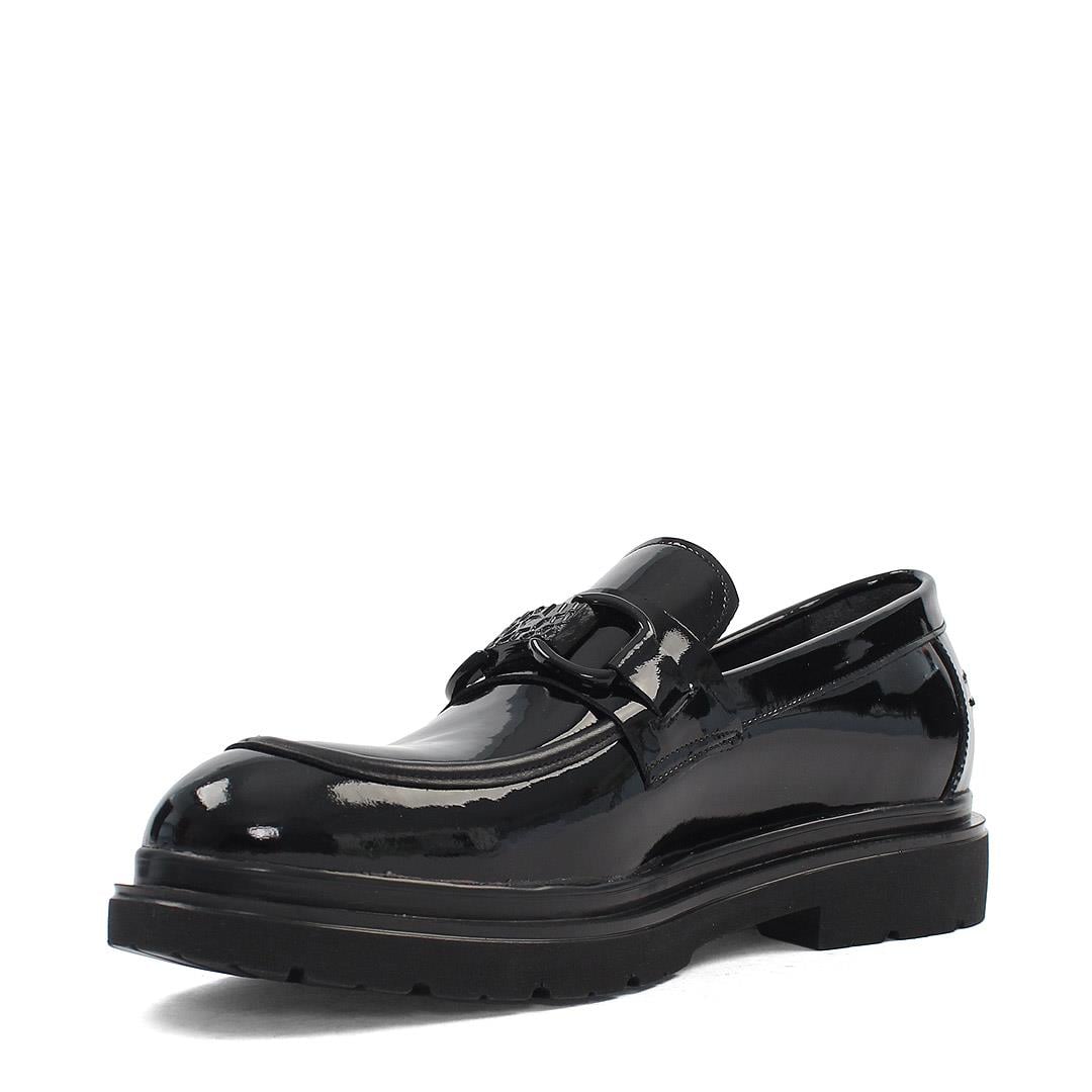 Erkek Siyah Rugan Deri Loafer