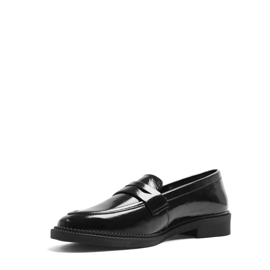 Kadın Siyah Rugan Deri Loafer