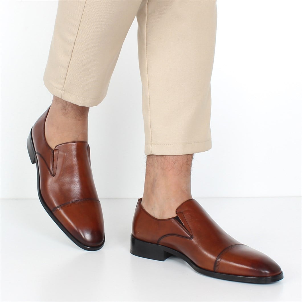 Erkek Taba Deri Loafer