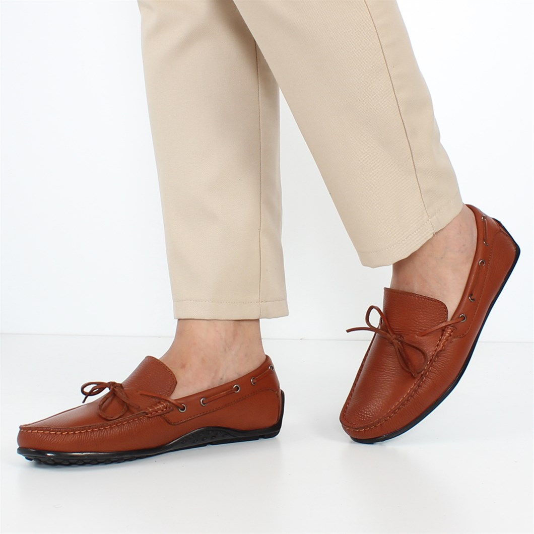 Erkek Taba Deri Loafer