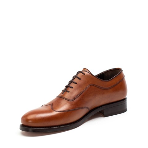 Erkek Taba Bağcıklı Deri Klasik Ayakkabı