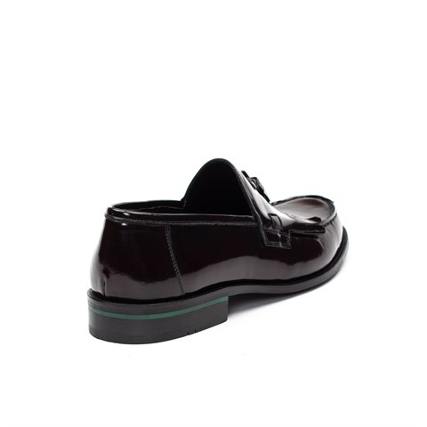Erkek Bordo Püsküllü Açma Deri Loafer