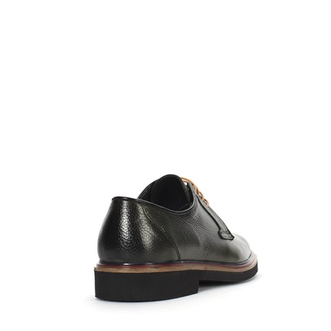 Erkek Yeşil Bağcıklı Deri Günlük Ayakkabı