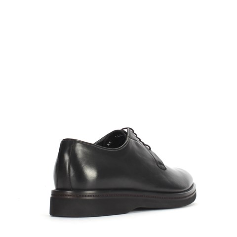 Erkek Siyah Bağcıklı Deri Klasik Ayakkabı