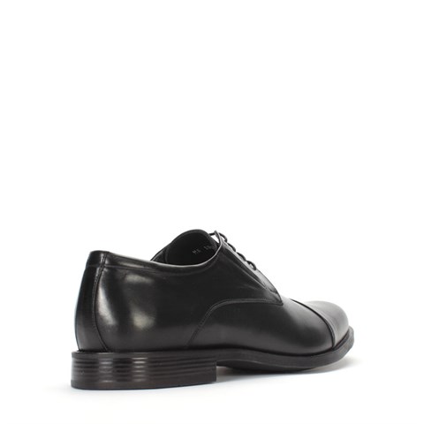 Erkek Siyah Bağcıklı Deri Klasik Ayakkabı