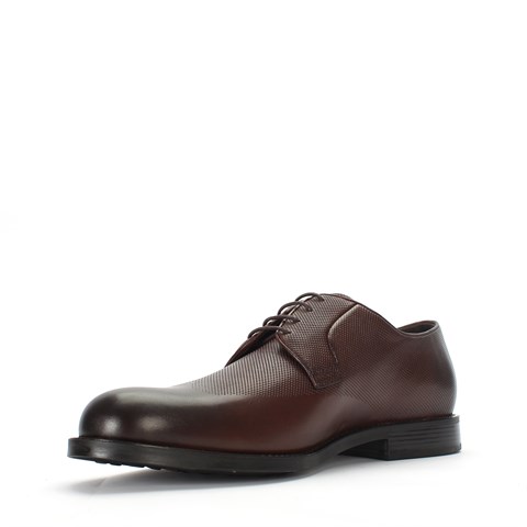 Erkek Kahverengi Bağcıklı Deri Klasik Ayakkabı