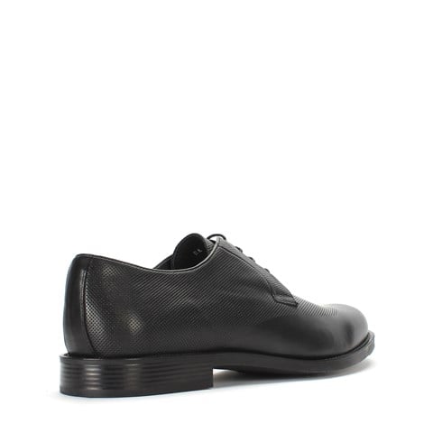 Erkek Siyah Bağcıklı Deri Klasik Ayakkabı