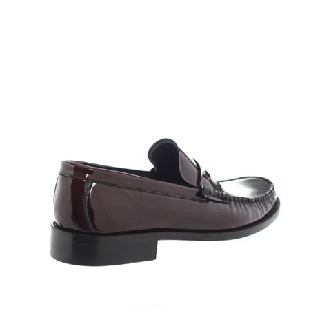 Erkek Bordo Kösele Taban Açma Deri Loafer