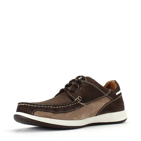 Erkek Kahverengi Bağcıklı Nubuk Deri Günlük Ayakkabı