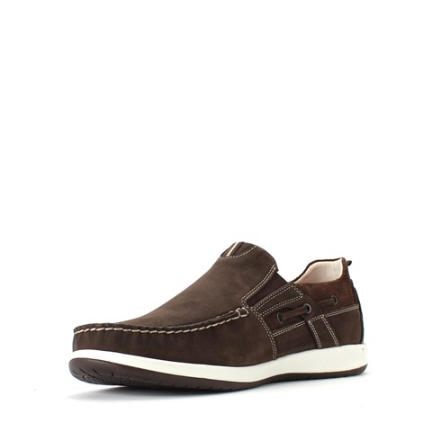 Erkek Kahverengi Nubuk Deri Loafer