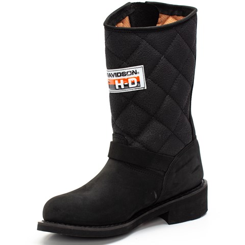 Harley Davidson Laconia Kadın Siyah Nubuk Deri Bot