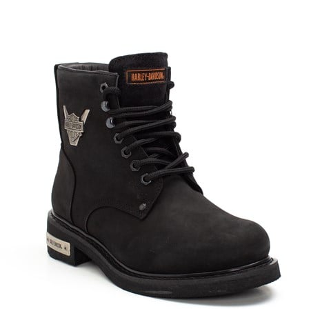 Harley Davidson Gibson Erkek Siyah Nubuk Deri Bot