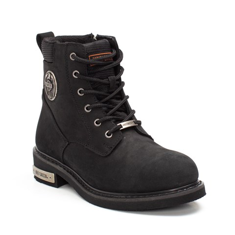 Harley Davidson Jim Erkek Siyah Nubuk Deri Bot