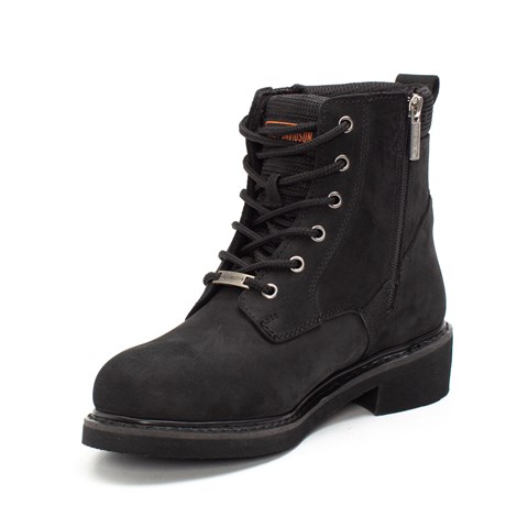 Harley Davidson Jim Erkek Siyah Nubuk Deri Bot